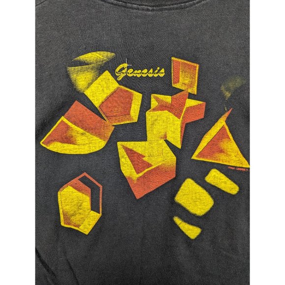 VTG Genesis Concert Shirt Mens LG '83 '84 Tour Single Stitch Classic Rock Black - Picture 11 of 15